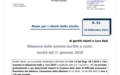 Dilazione delle somme iscritte a ruolo: novità dal 1° Gennaio 2025