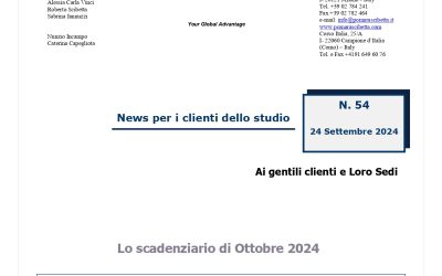 Lo scadenziario di Ottobre 2024